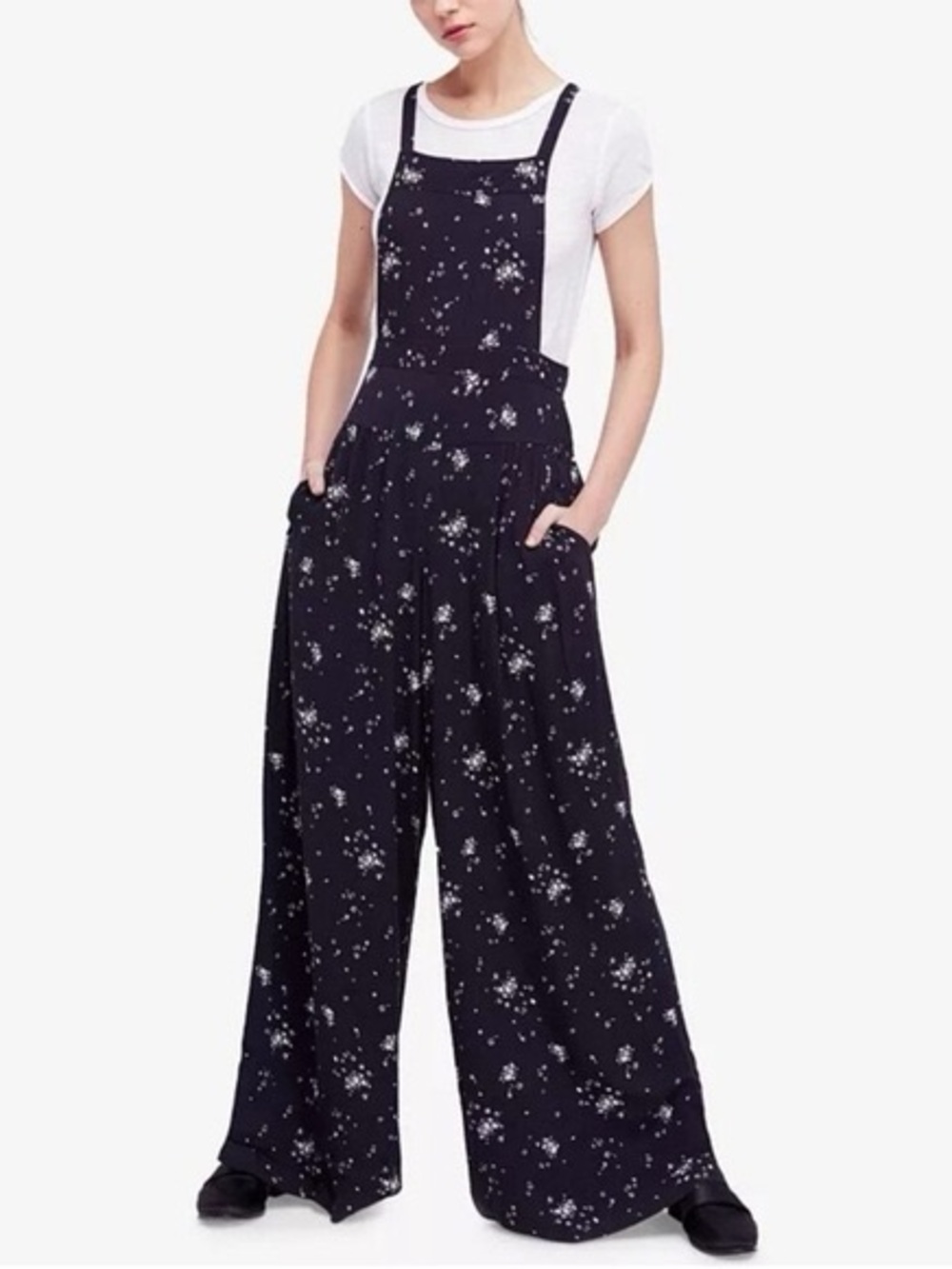 Free People Sweet in the Streets Floral Jumpsuit Size M